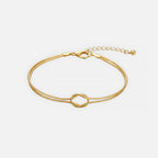Noviqlo | Knotted Snake Chain Bracelet in Gold Colour