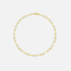 Noviqlo | Gold Colour Rectangular Link Chain Necklace