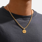Noviqlo | Stainless Steel Coin Pendant Necklace