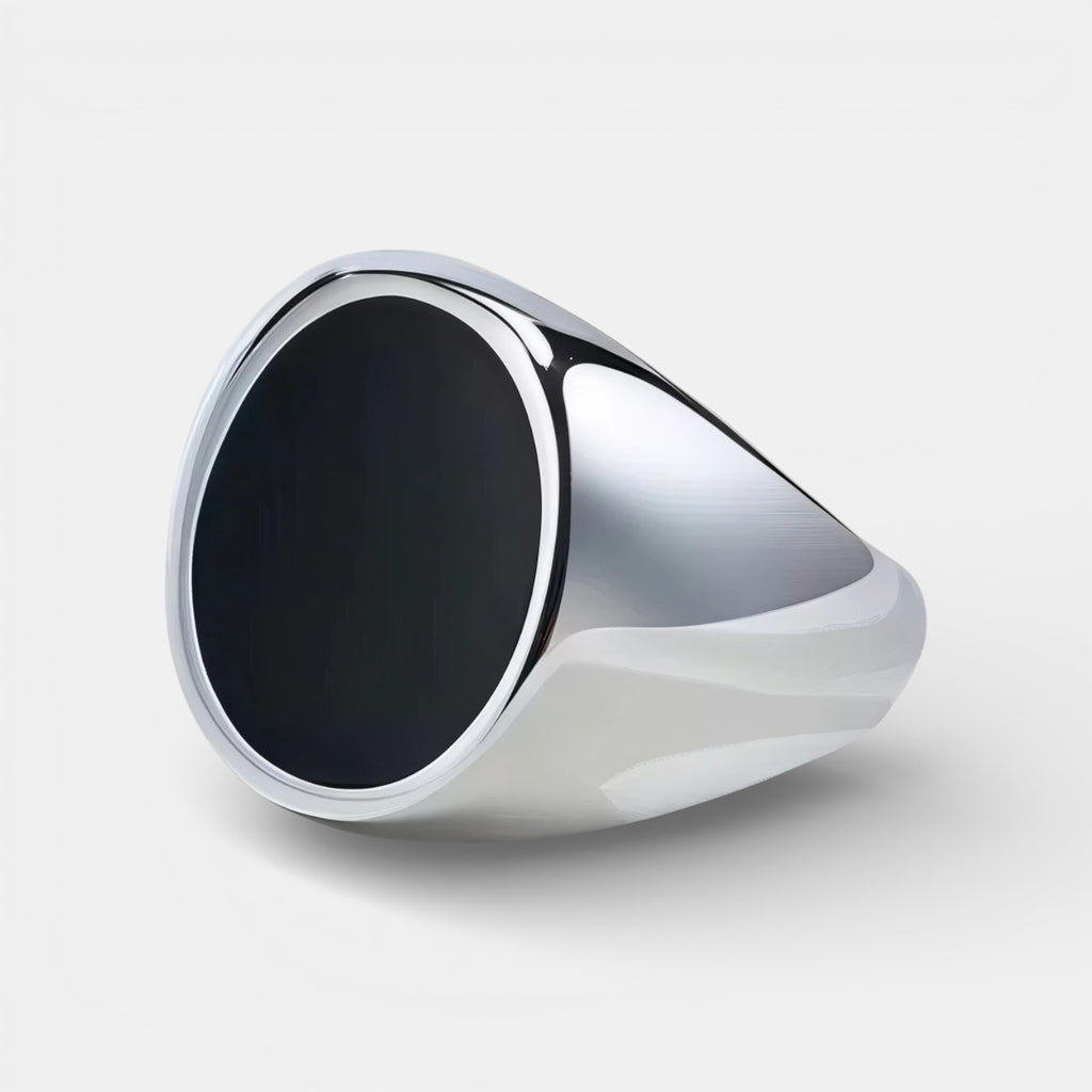 Noviqlo | Stainless Steel Oval Signet Ring
