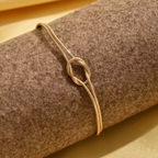 Noviqlo | Knotted Snake Chain Bracelet in Gold Colour
