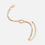 Noviqlo | Knotted Snake Chain Bracelet in Gold Colour