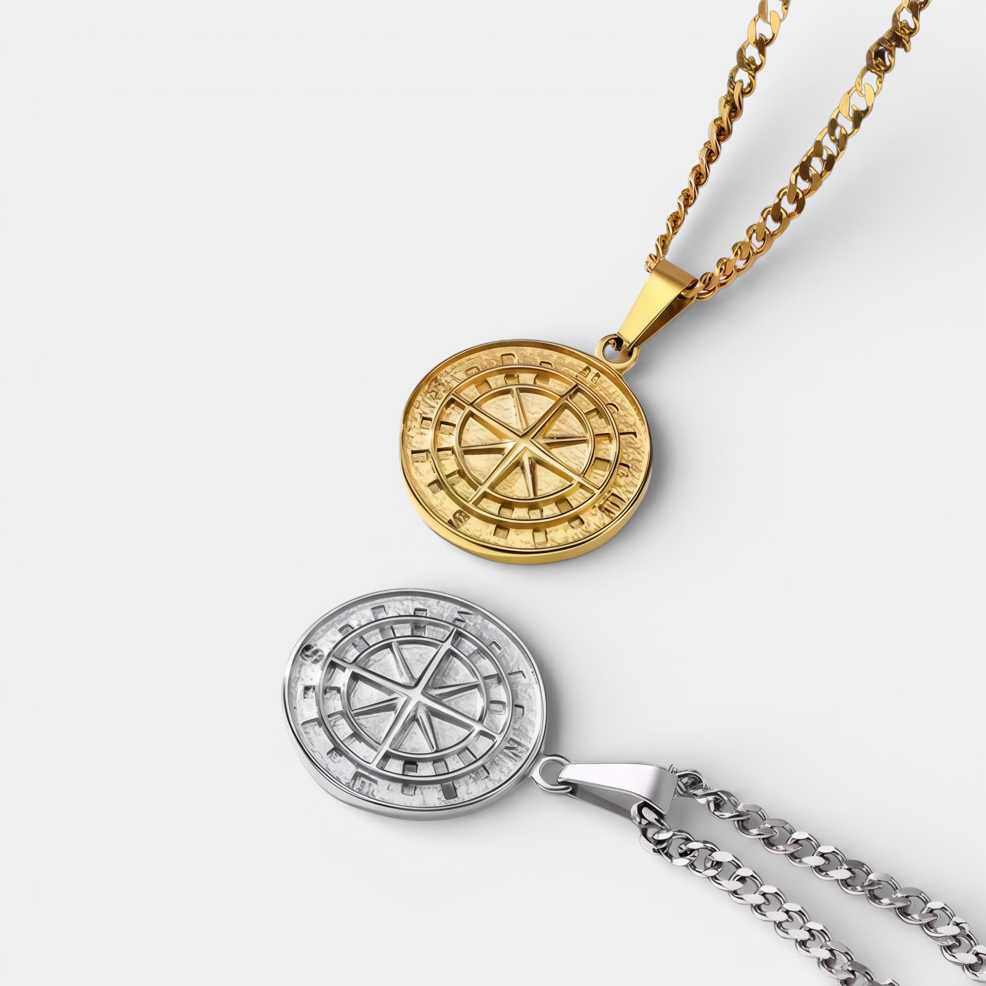 Noviqlo | Stainless Steel Coin Pendant Necklace