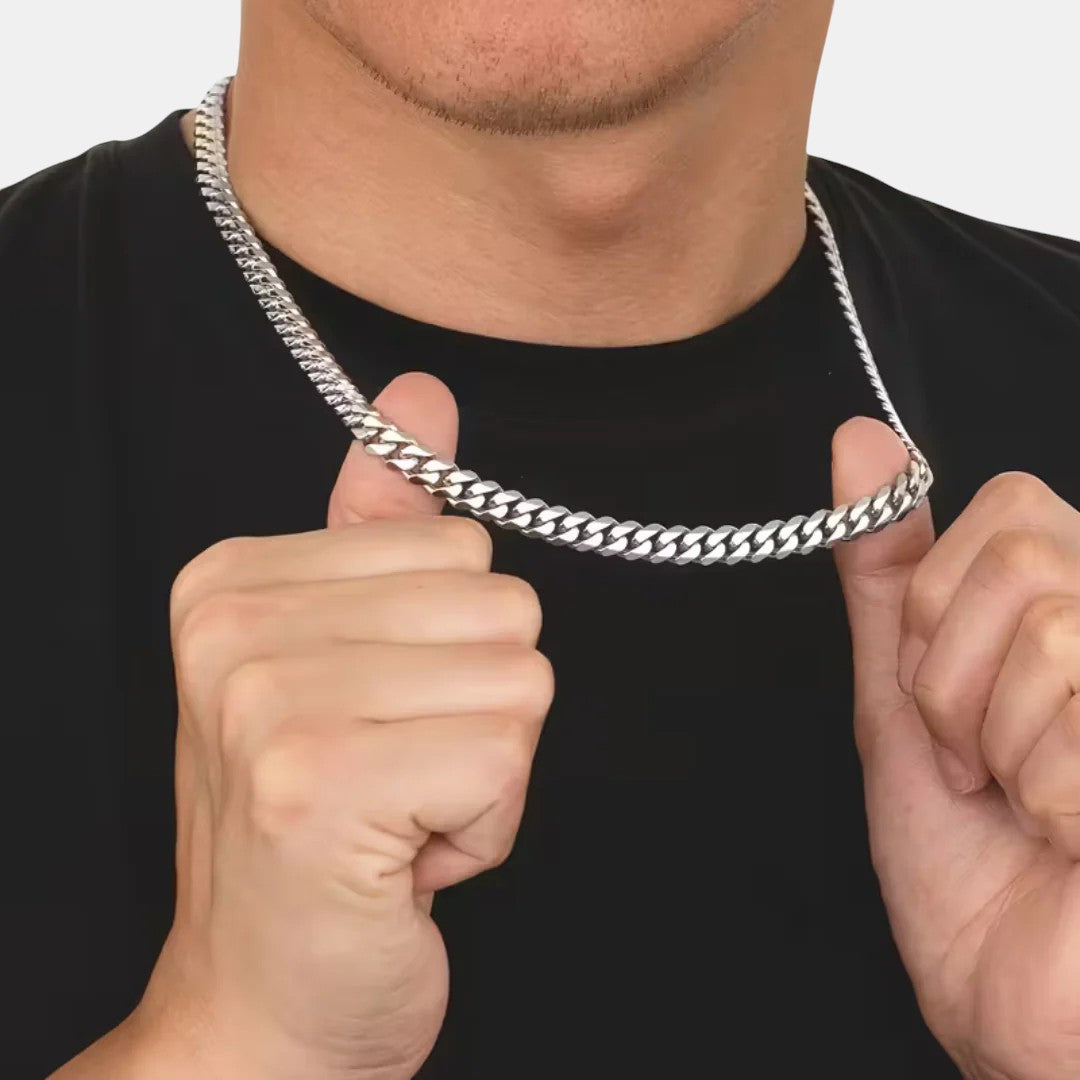 Noviqlo | Stainless Steel Miami Cuban Chain Necklace 8mm