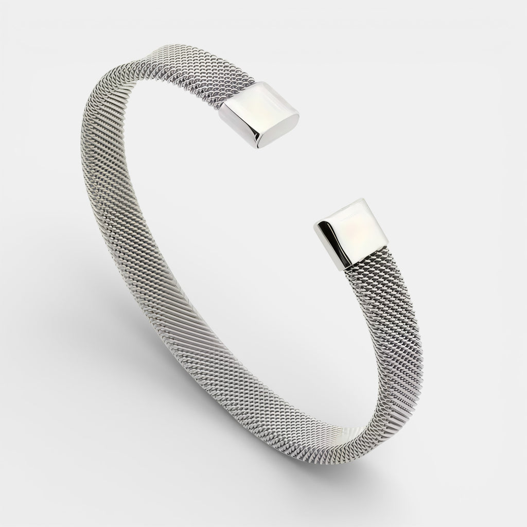 Noviqlo | Stainless Steel Cable Open Bracelet
