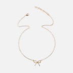 Noviqlo | Dainty Bow Pendant Necklace in Gold or Silver Colour