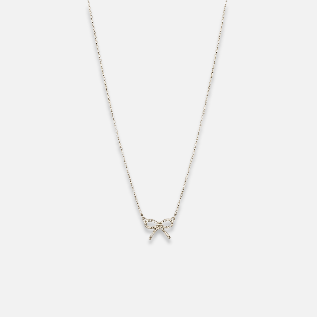 Noviqlo | Dainty Bow Pendant Necklace in Gold or Silver Colour